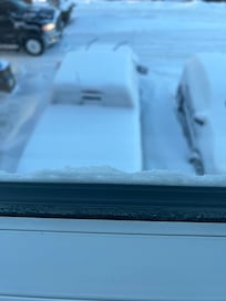 outside our window    so much snow