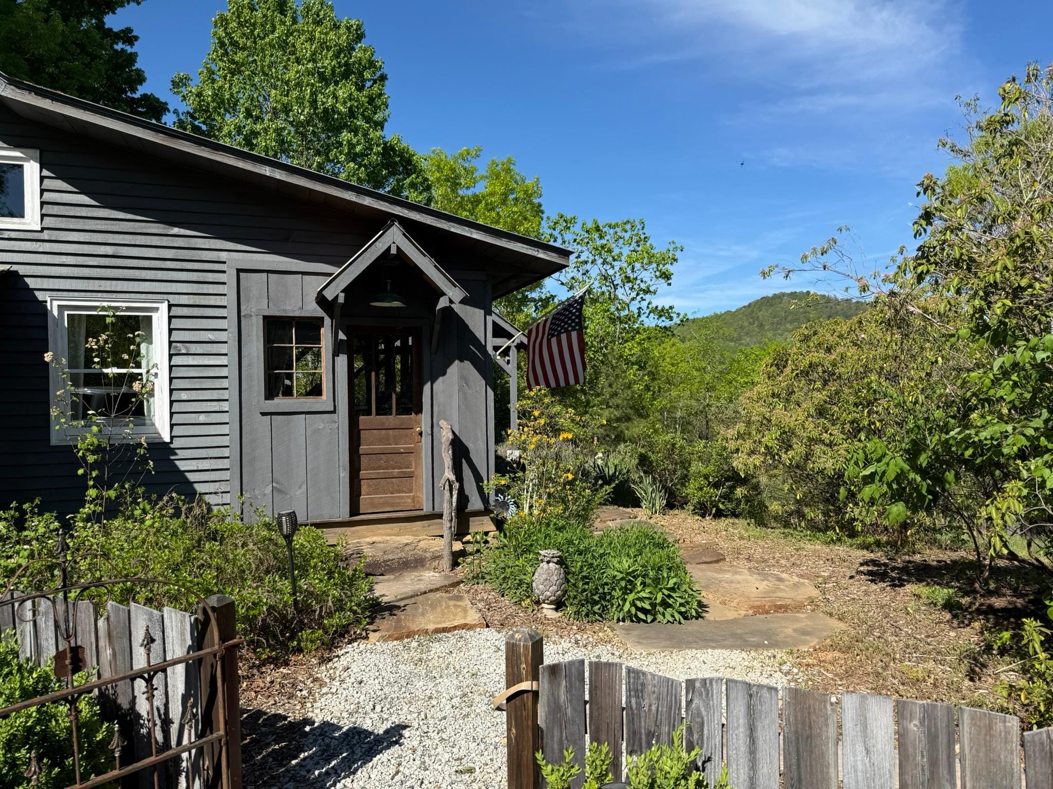 The entrance to the cottage.  