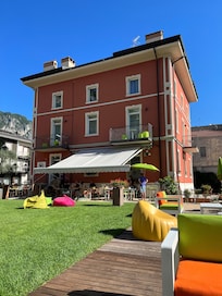 From the lounge area in the garden.