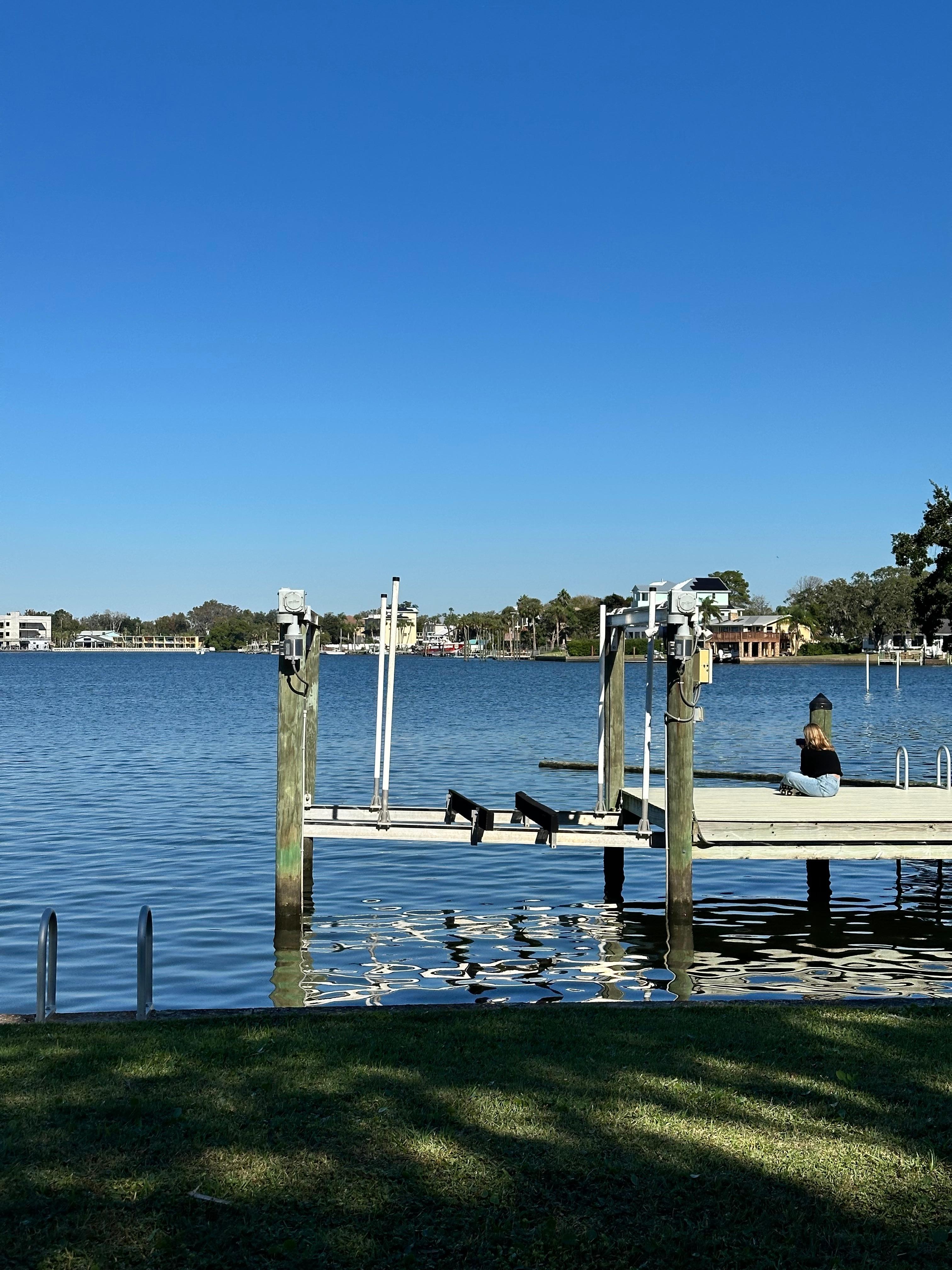 Pre-dinner photo op with the manatees.