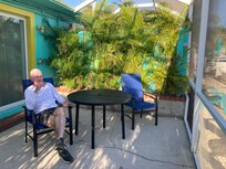 Lanai has privacy “hedges”.