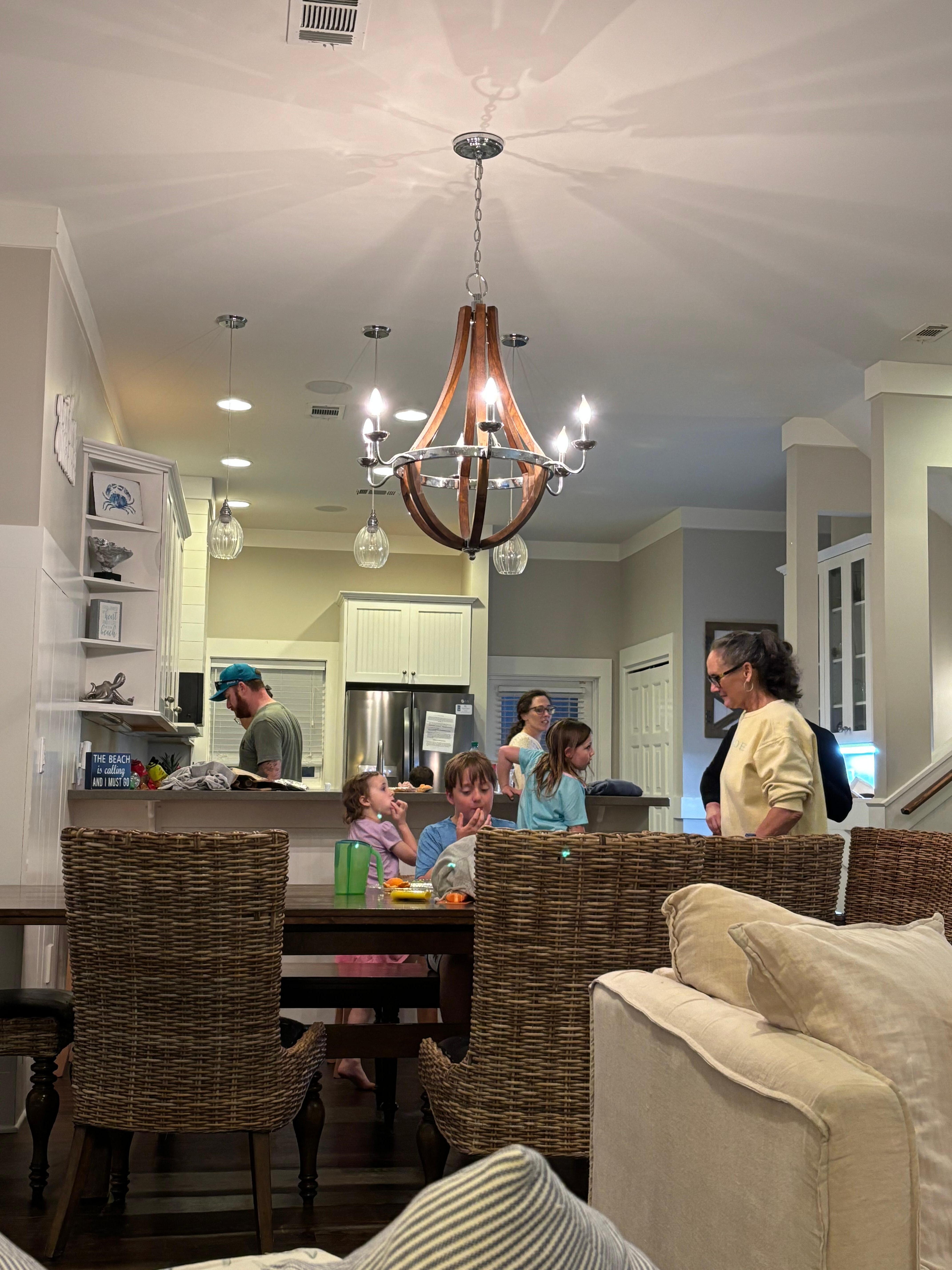 Game time with grandkids.