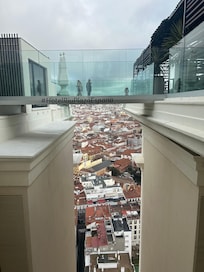 Glass bridge over the city