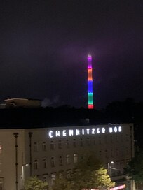 Lange Esse vom Hotelzimmer aus fotografiert.