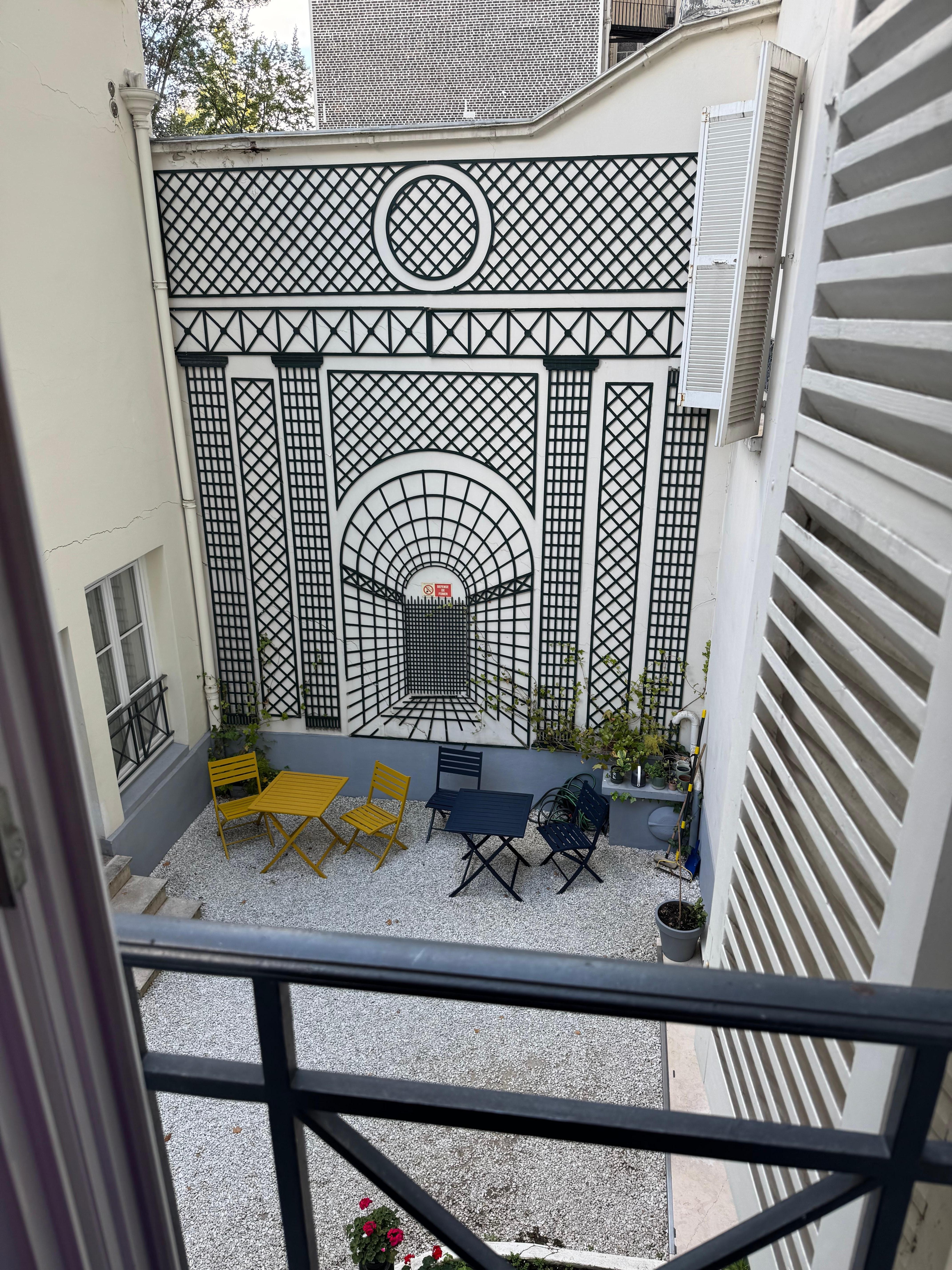 View for our room into courtyard