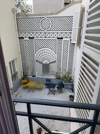 View for our room into courtyard