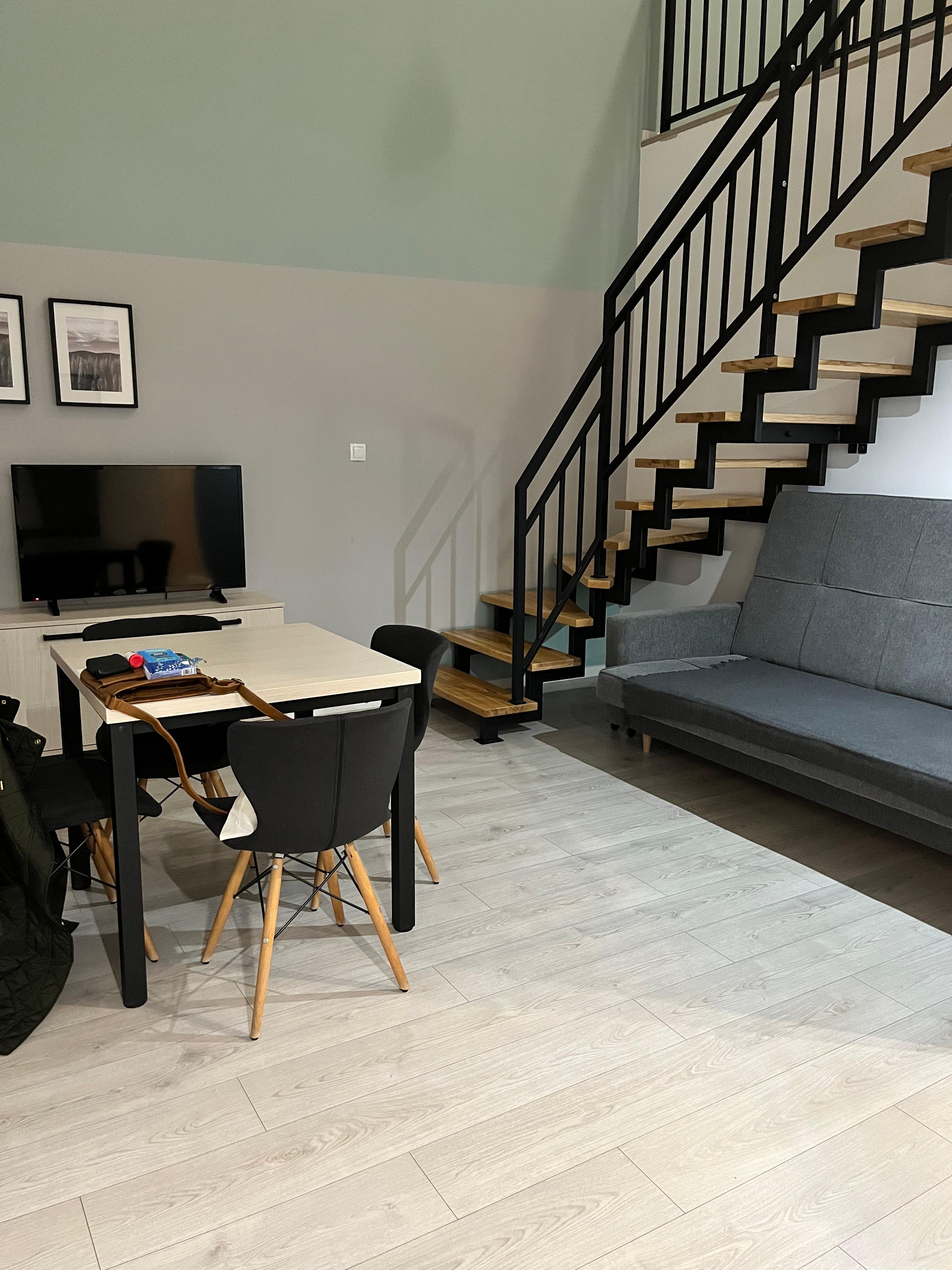 Dining area within living room 