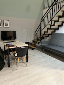 Dining area within living room