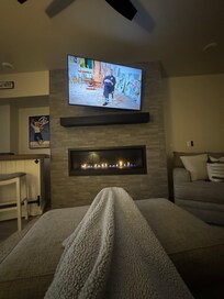 The fireplace was nice to relax by!