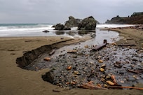 Eiler Creek meets the ocean.