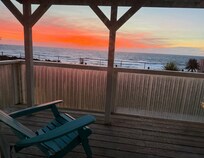 Enjoying the sunset from the deck