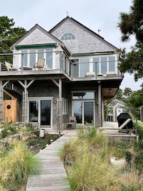 Rear of house, this view looks at the Bay.