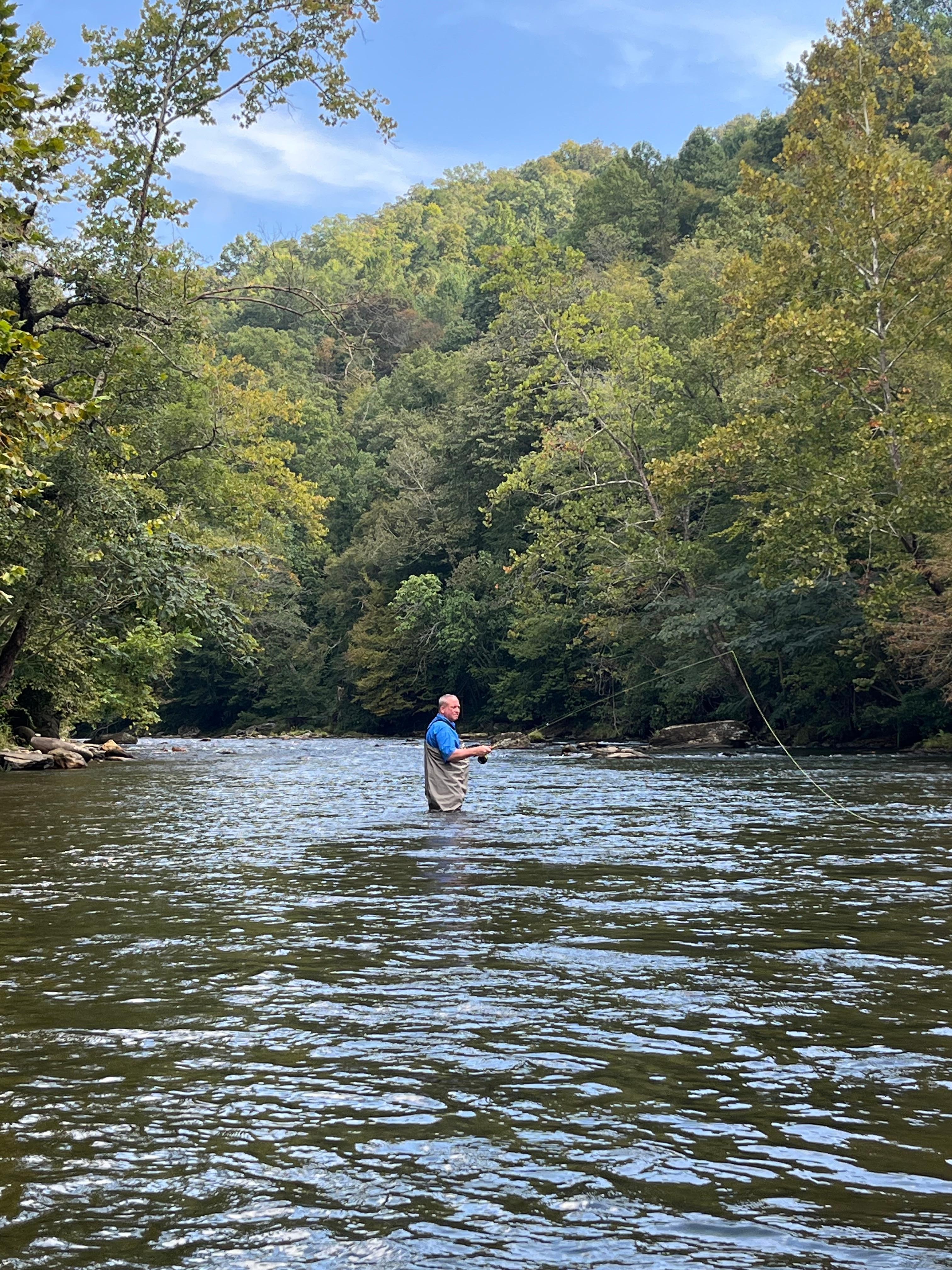 Fly fishing in Cherokee 