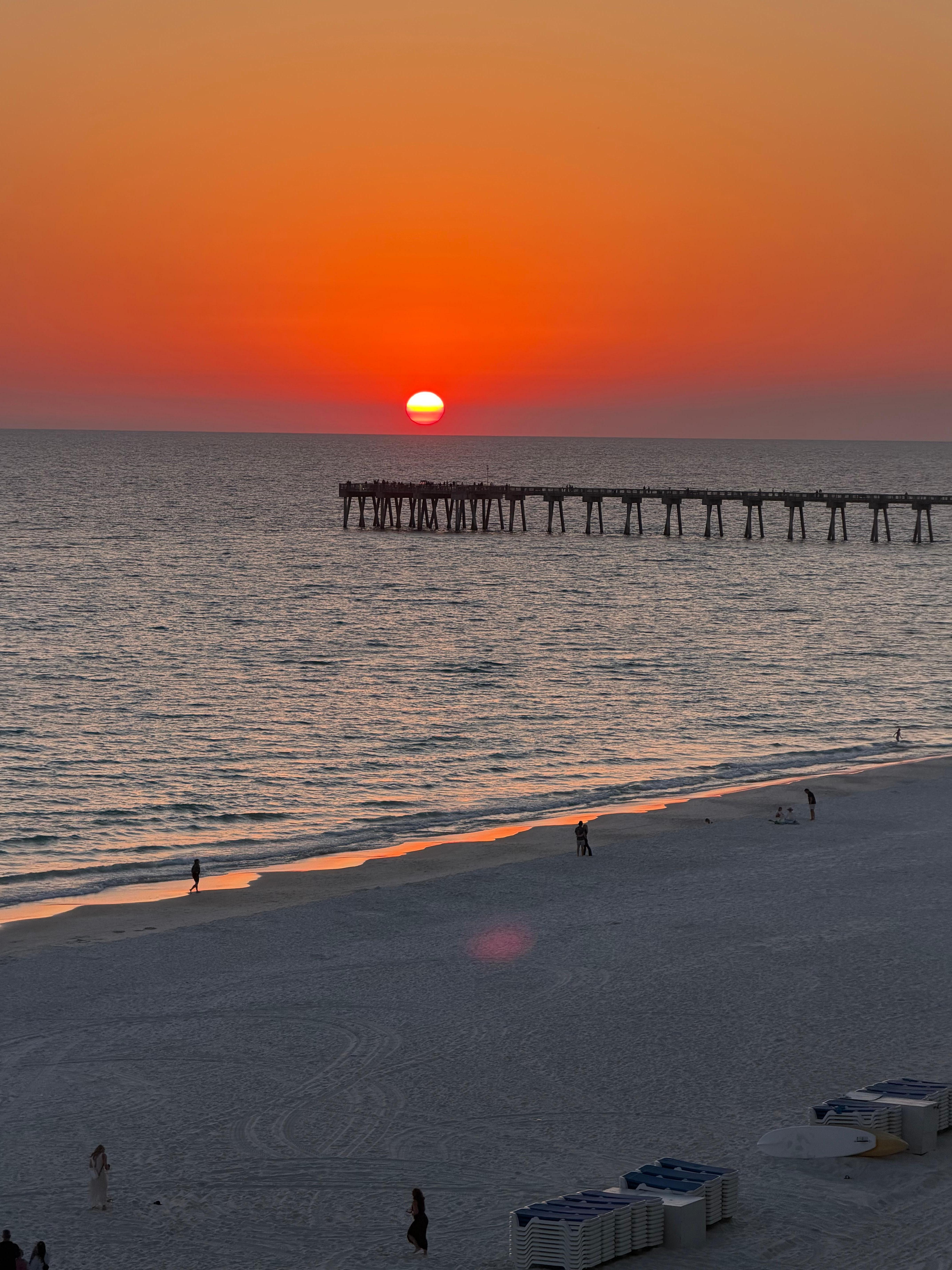 Sunset view from balcony