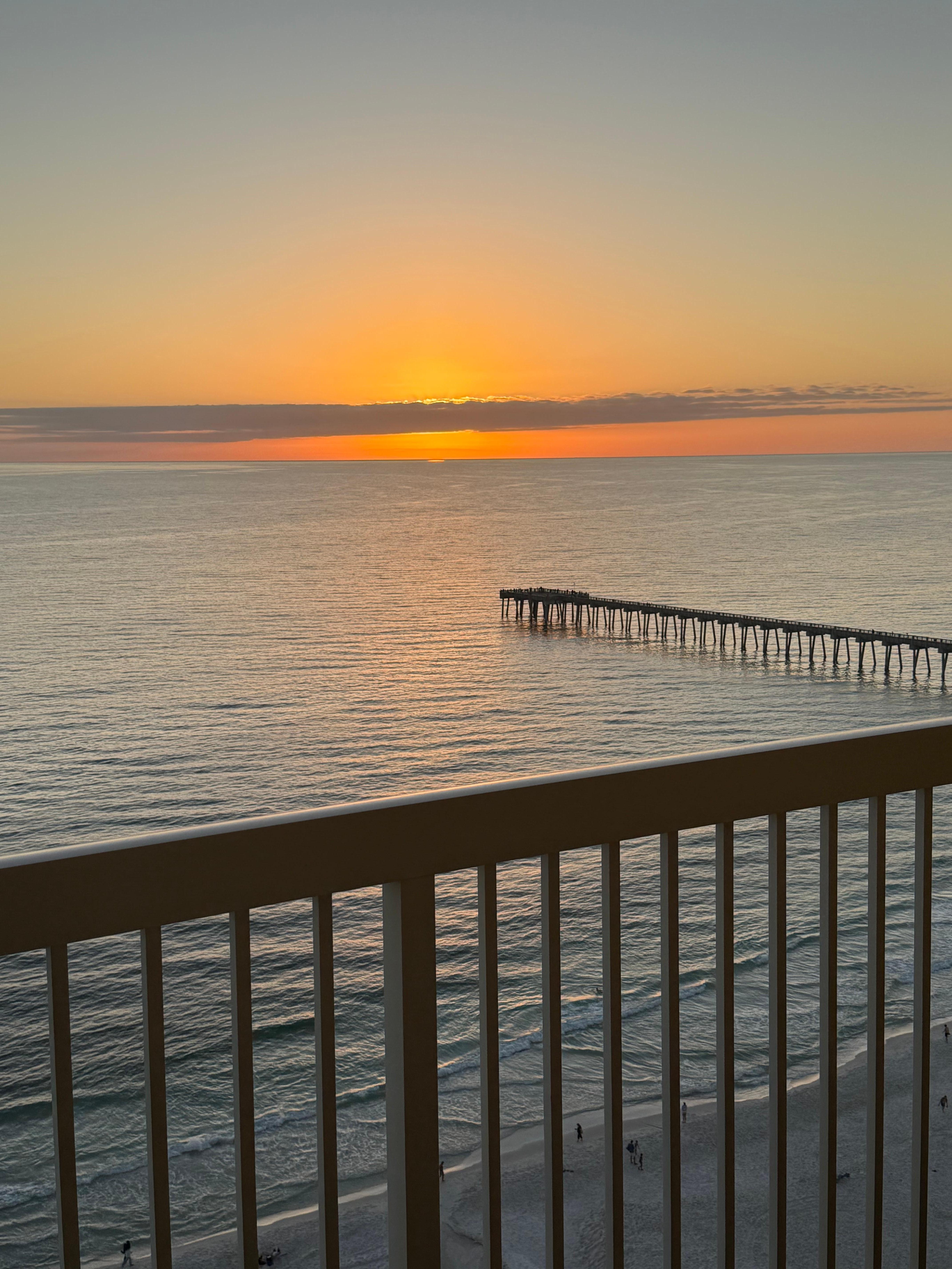 Sunset from the balcony.