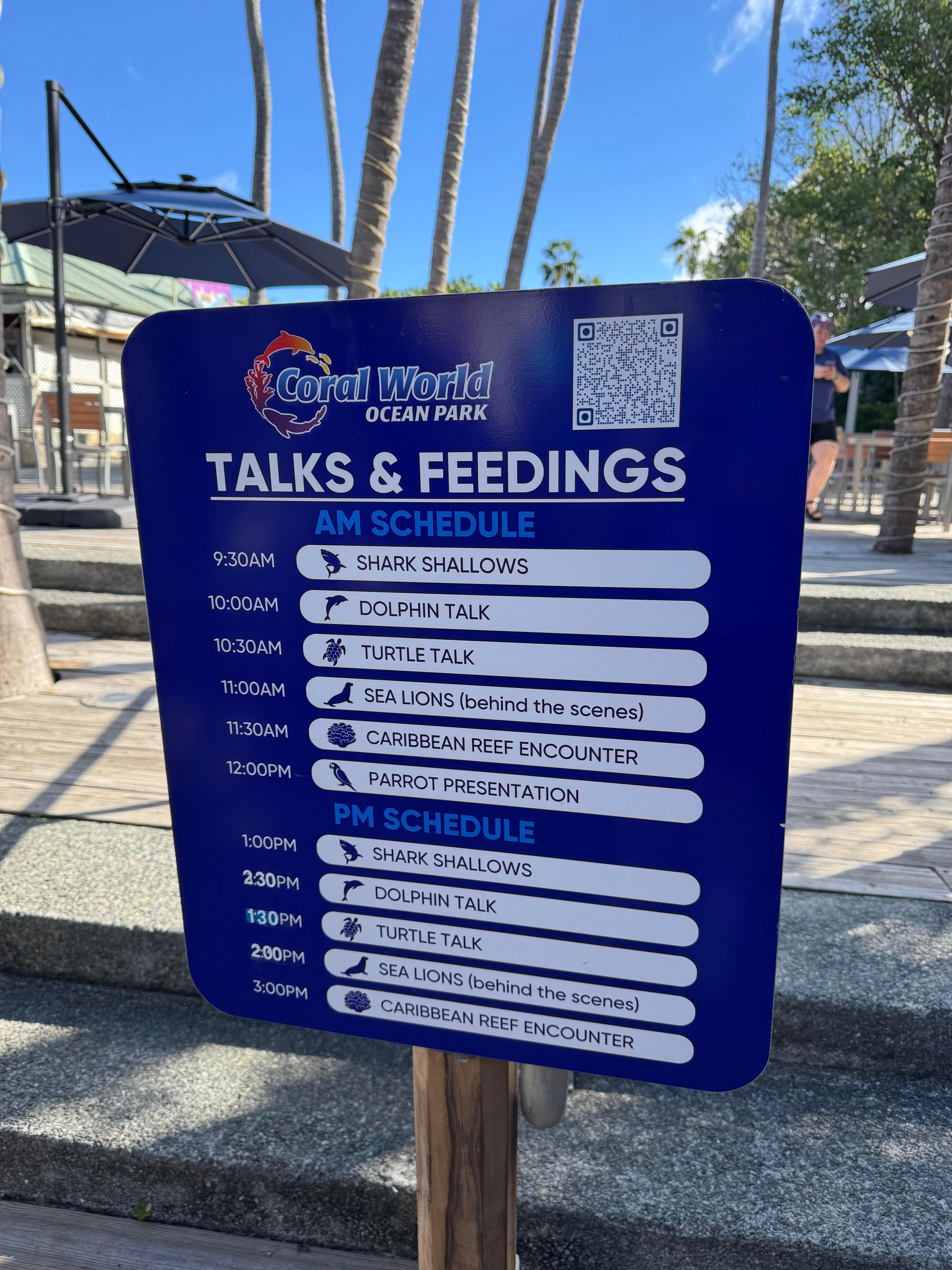 Coral world talks were very interesting.