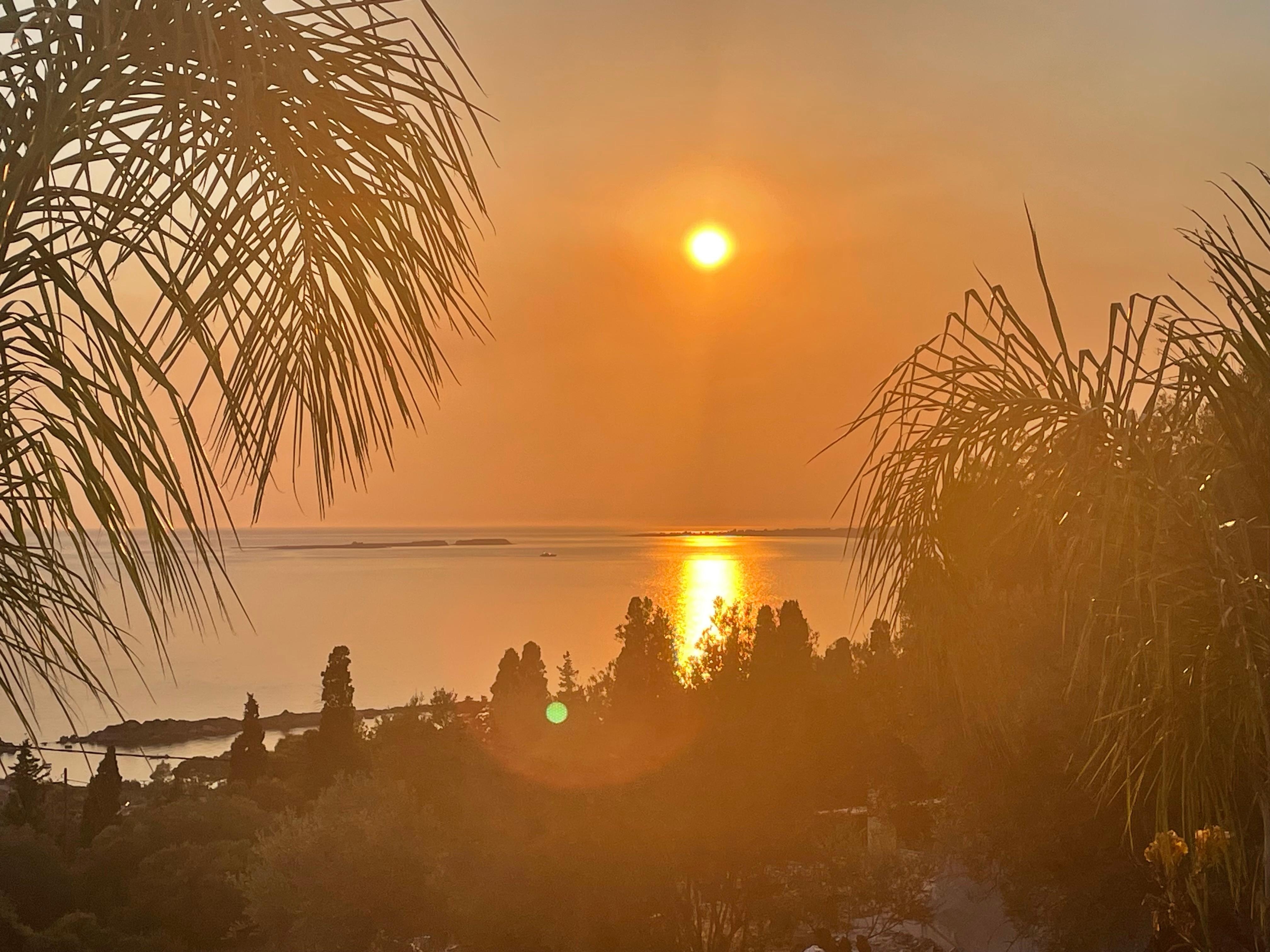 Sunset view from the pool area