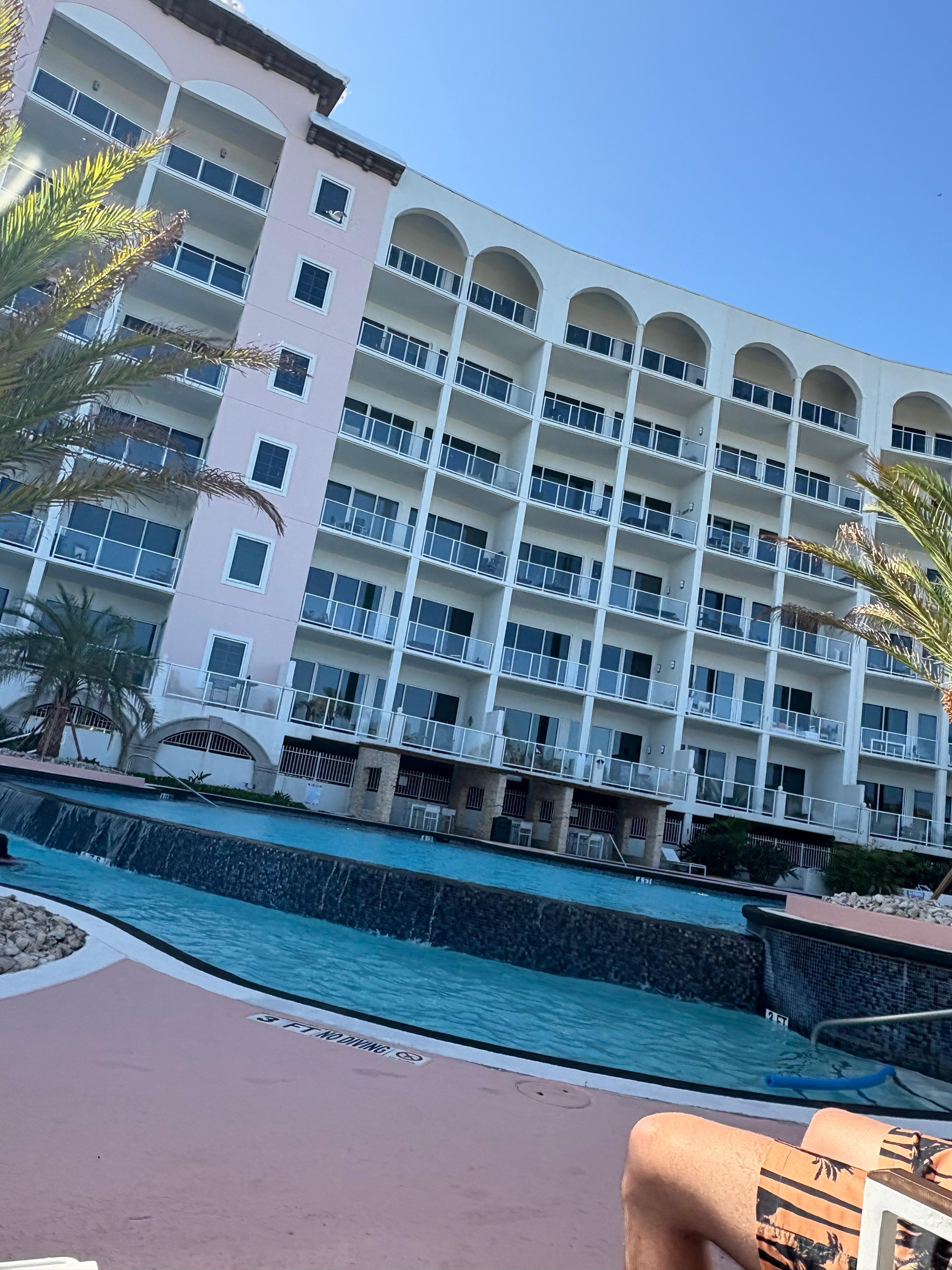 Condo view from the pool.