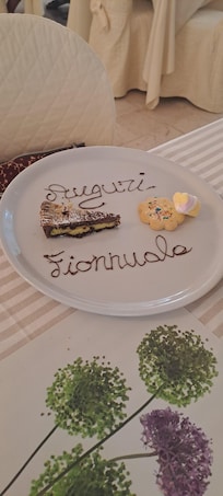 A birthday treat from the staff in the breakfast room