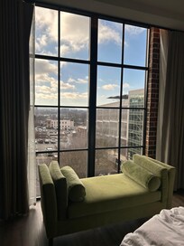 Cozy inside on a cold and windy December morning.