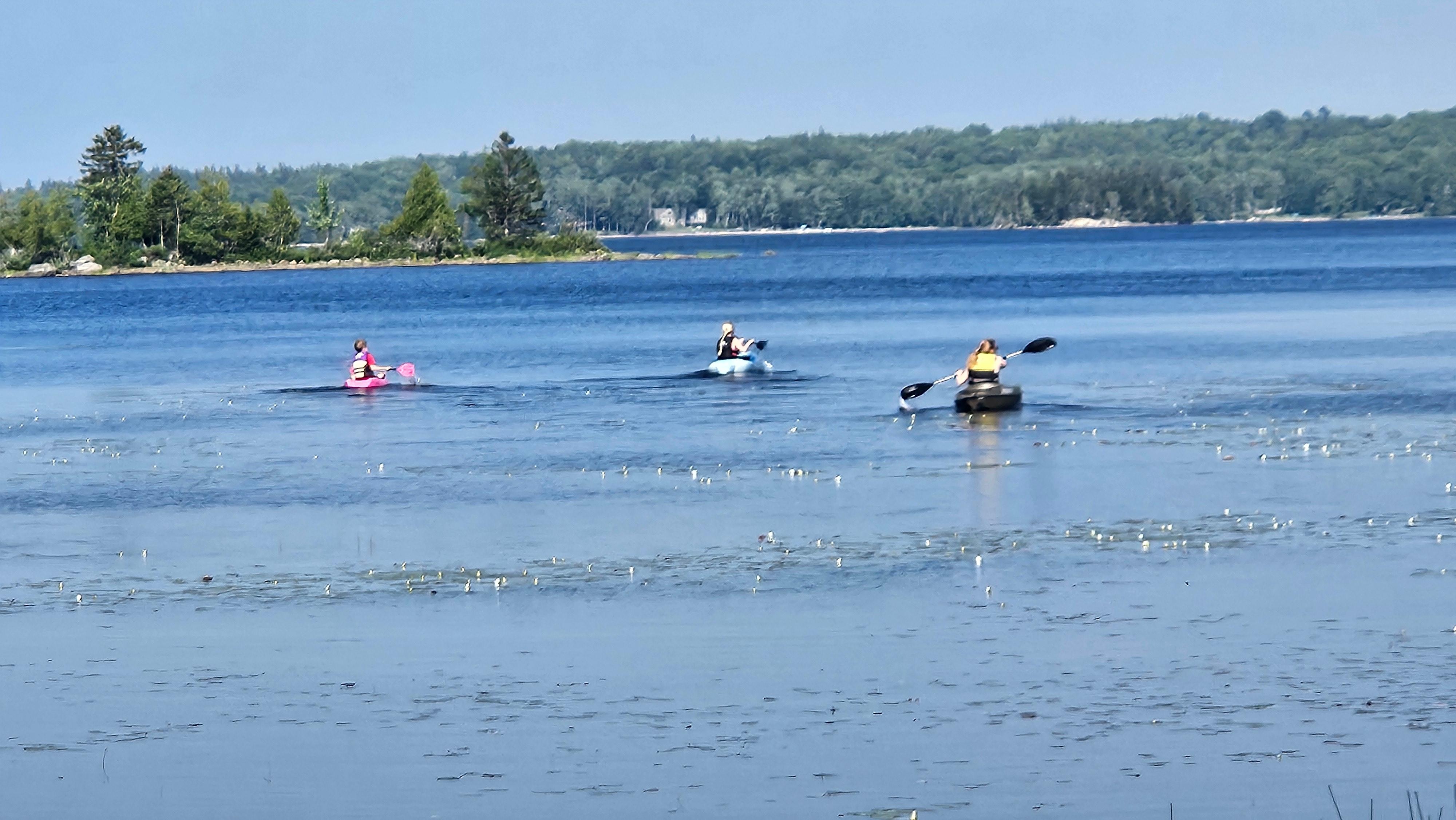 Kayaking on Gardener Lake.