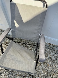 One of the broken pieces of furniture