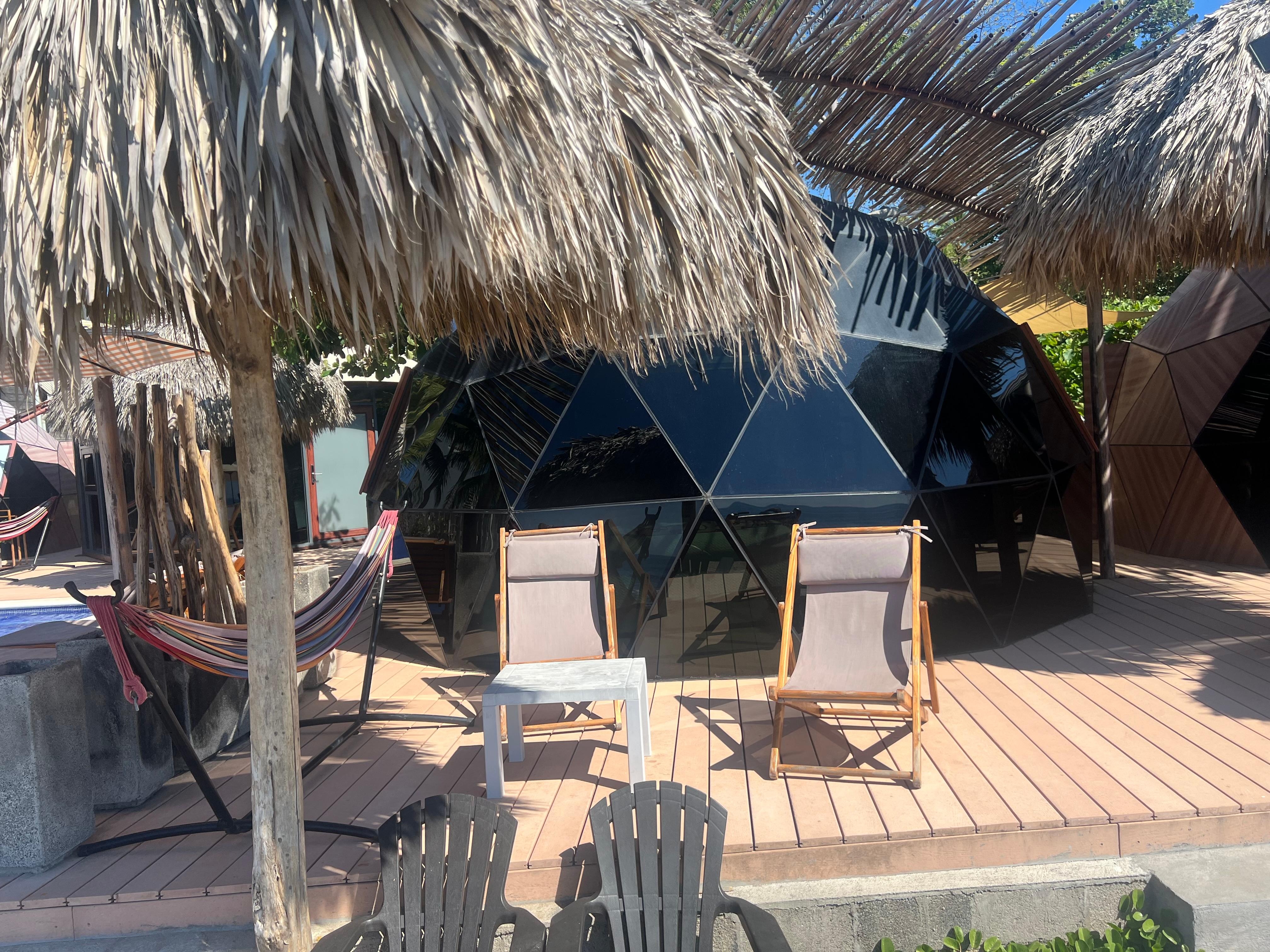 The bungalow we stayed in, is see thru tho so shut the curtains