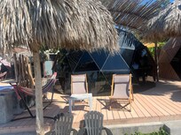 The bungalow we stayed in, is see thru tho so shut the curtains