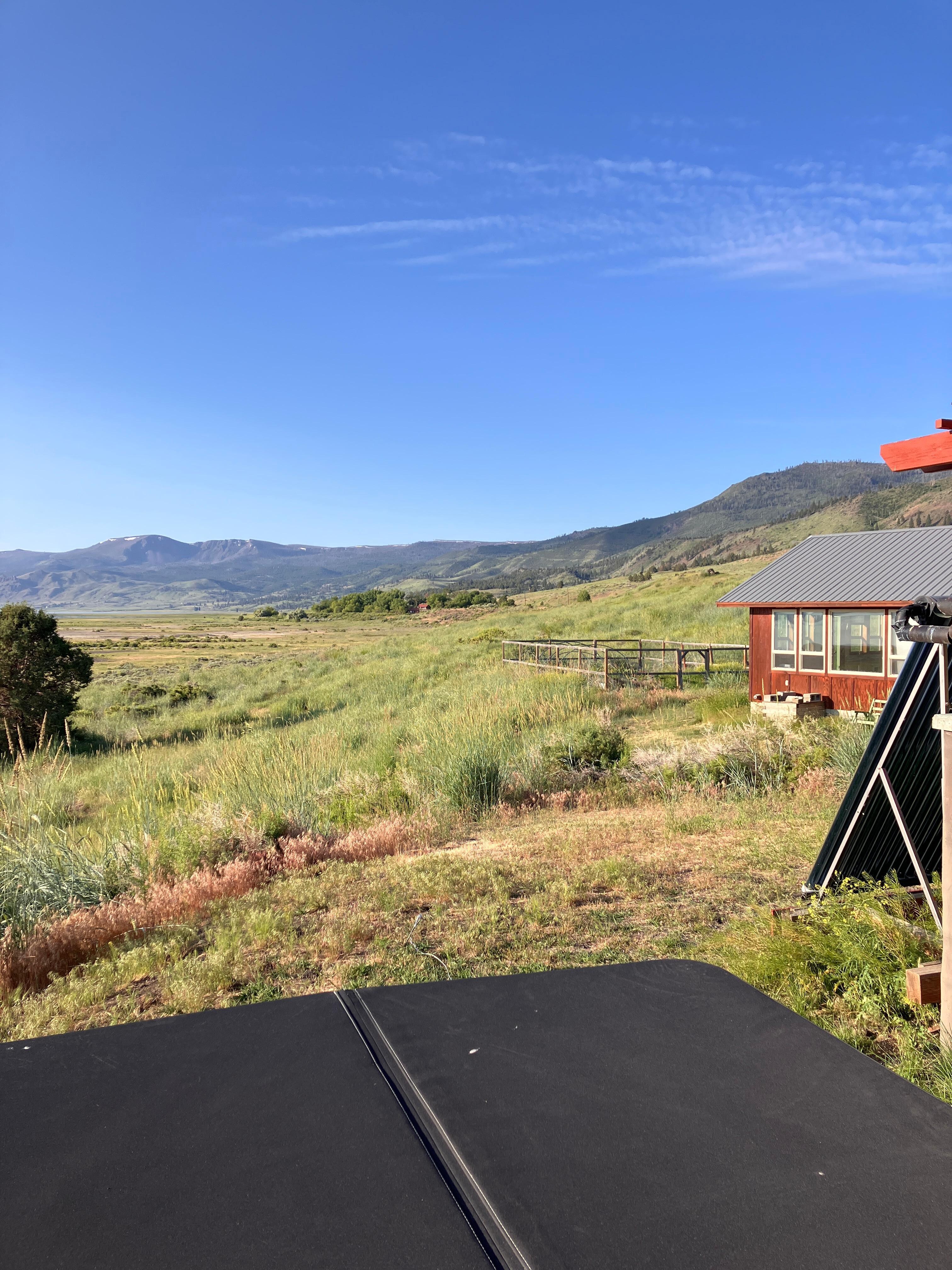 Hottub and view from bedroom