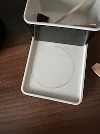 Stain where the drinking glasses were standing