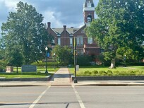 Across street from hotel