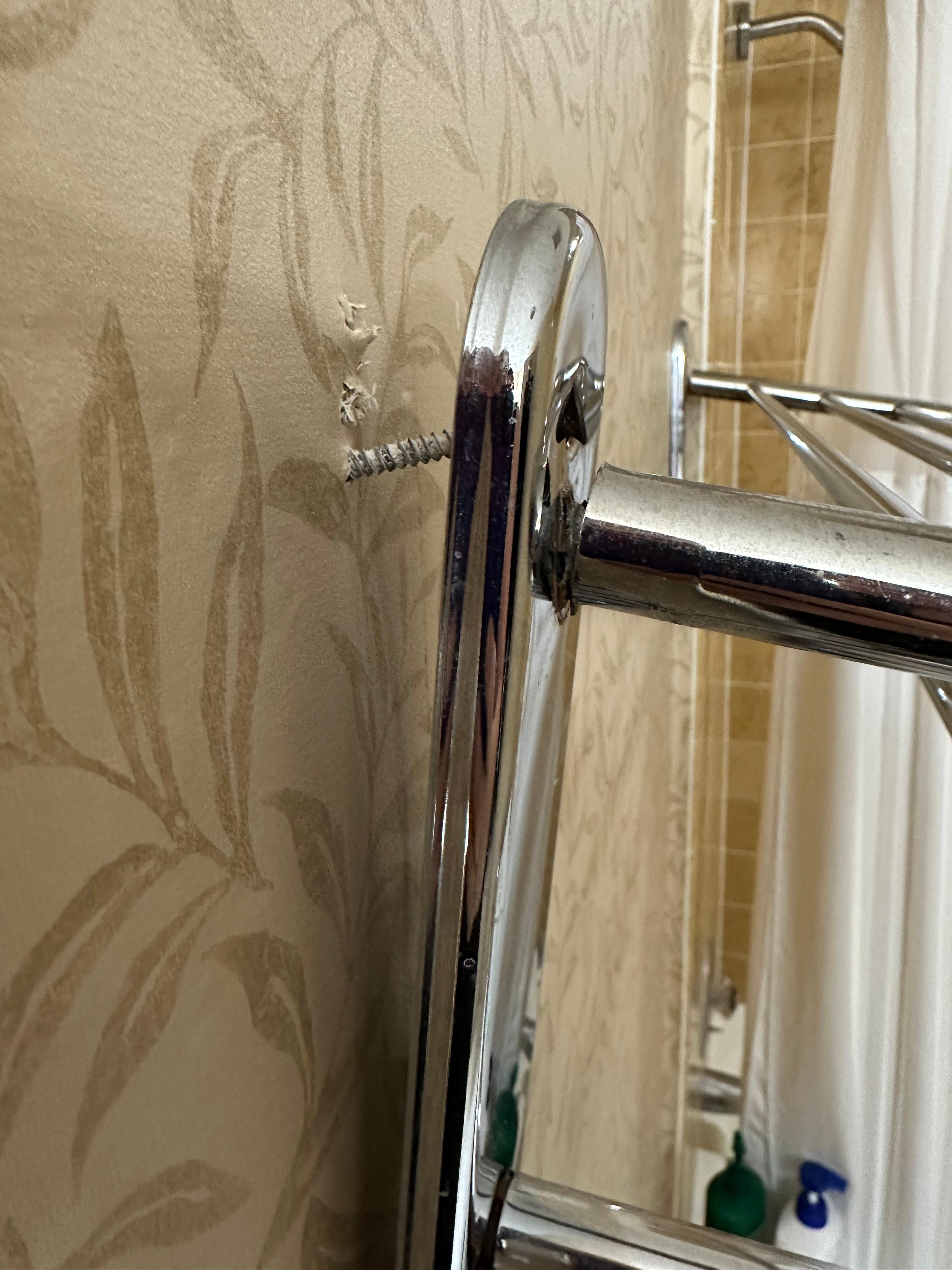 Towel bar falling off wall