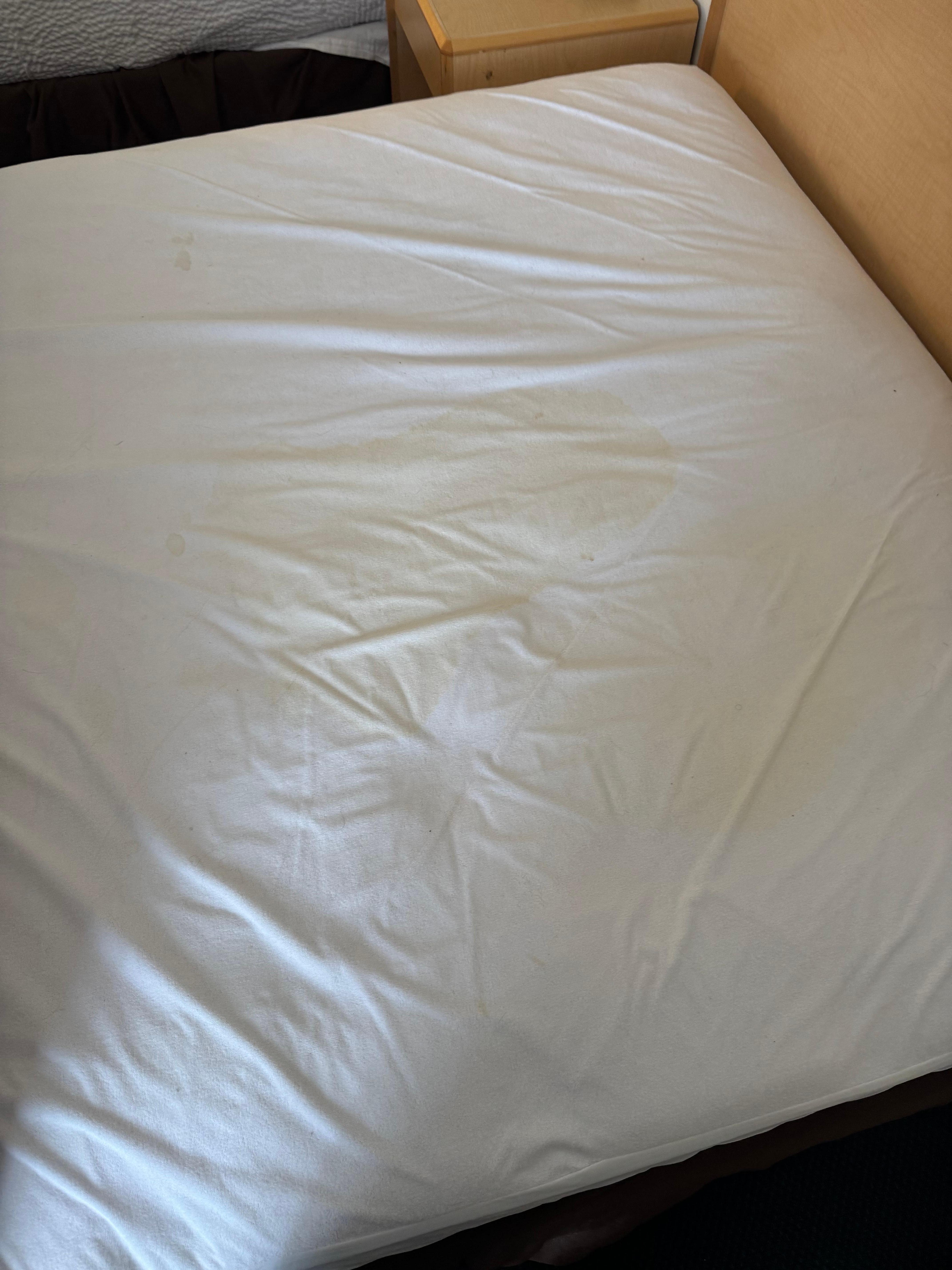 Urine stain in bed