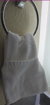 Black hair on towels