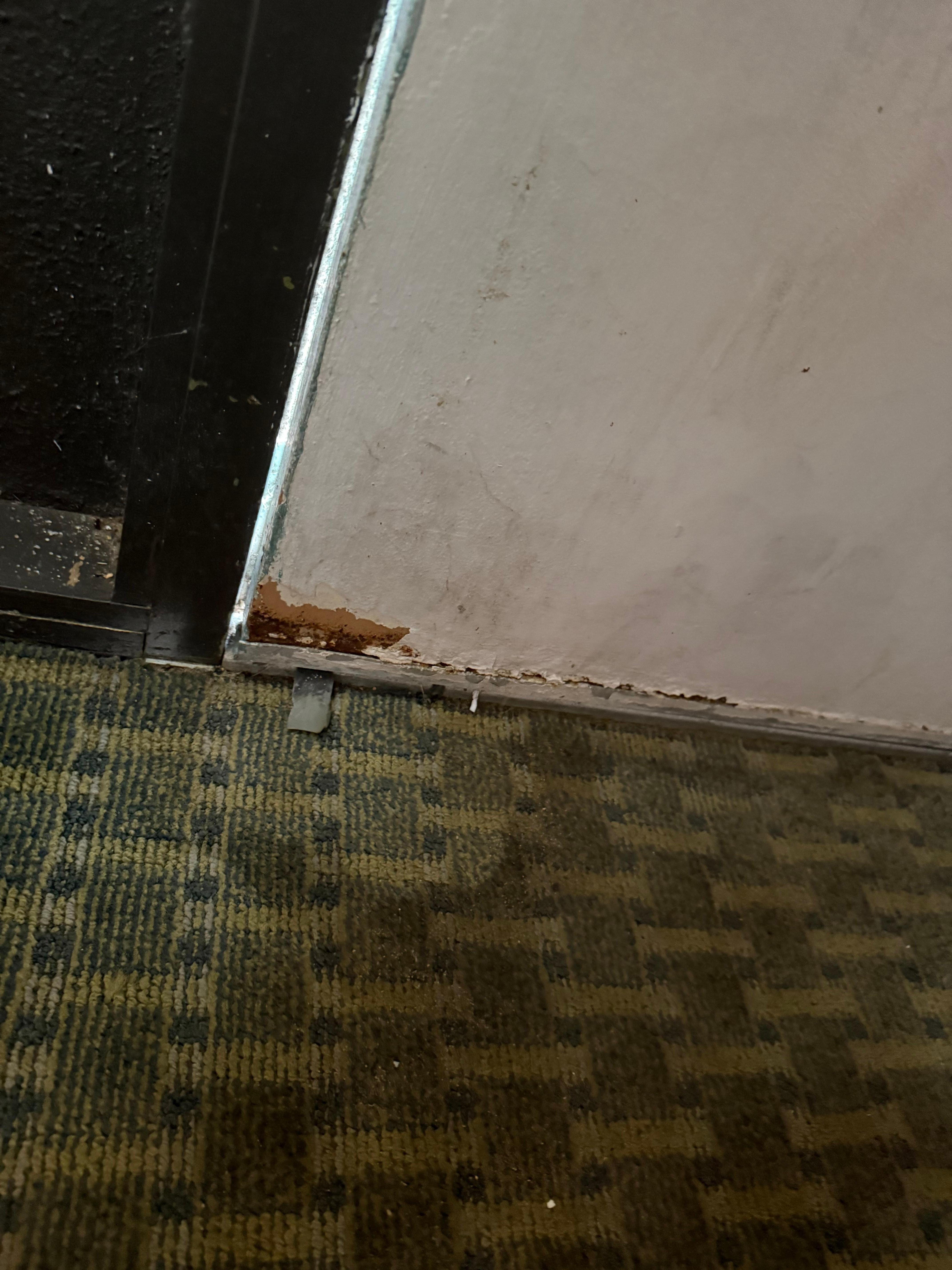 Door hard to open, rusted out