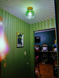 Wicked hallway and fun view of arcade room