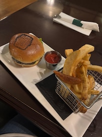 Delicious burger from Kitty O’Sheas