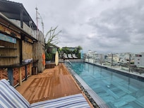 Rooftop pool is amazing, clean & has decent views