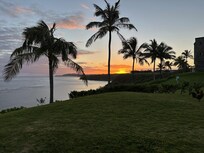 sunrise. Note the people on grassy area. Some would sit down behind bushes out of the way, but others were standing and talking loudly.