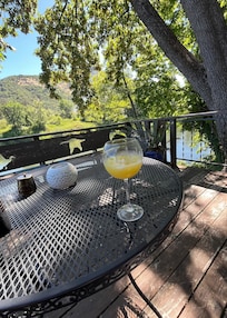 Mimosas on the deck.