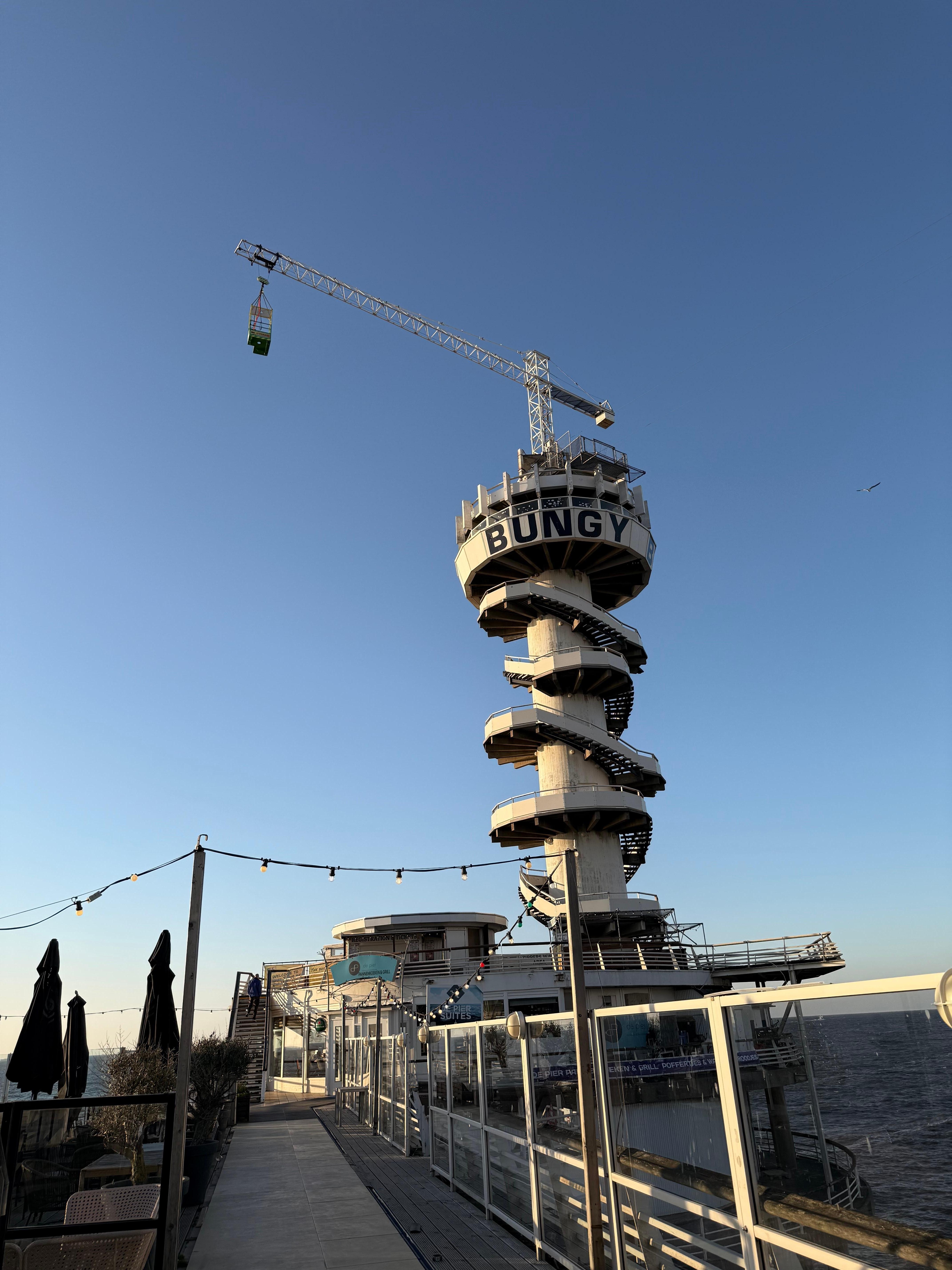 Bungee jumping at the pier