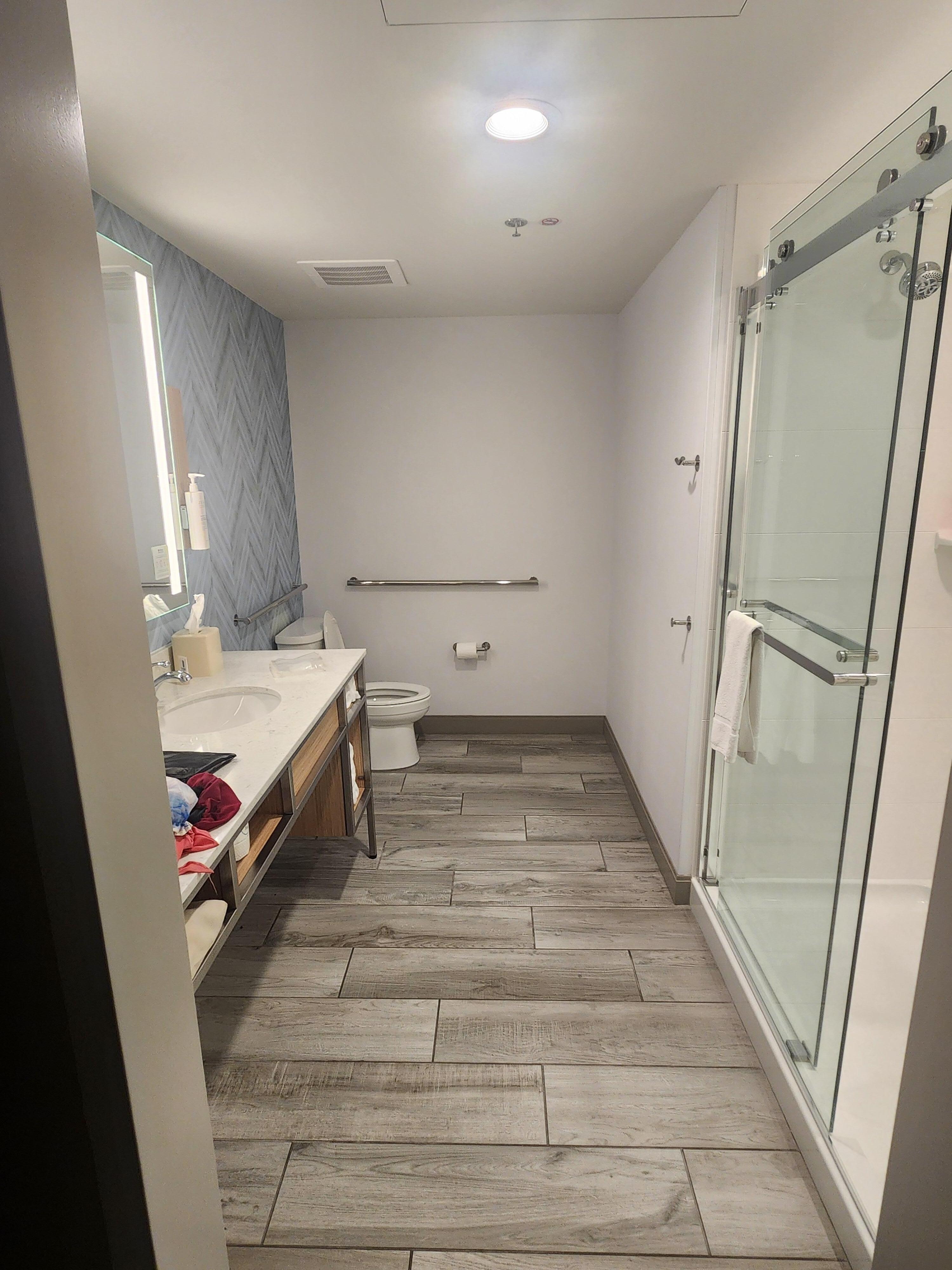 Very clean and spacious bathroom