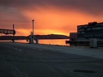 Solnedgang ved sydhavnen