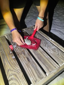 They have nets and all kinds of beach toys and beach chairs in the condo, don't worry about bringing anything