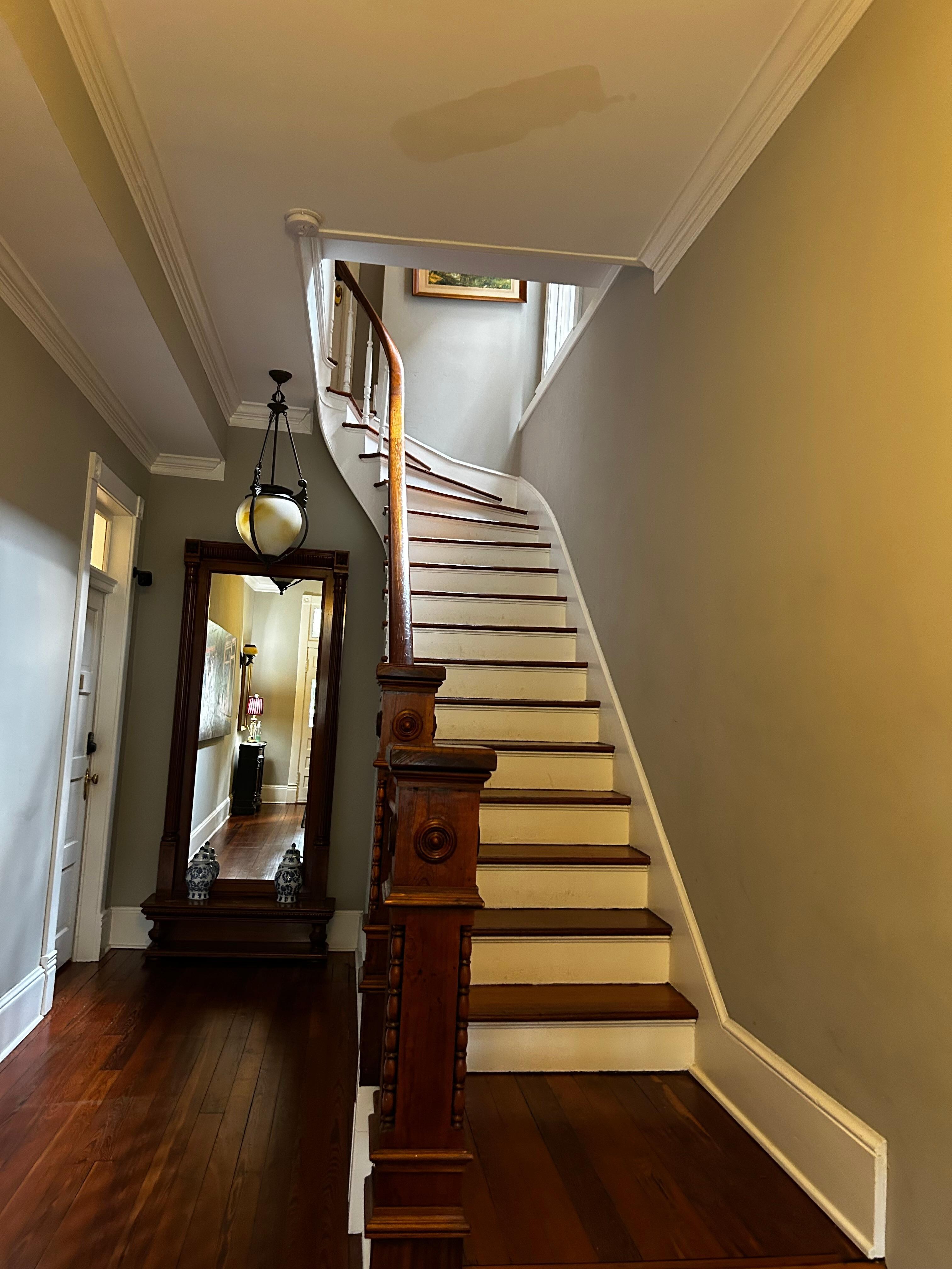 We were on the middle floor to the left of these stairs. 