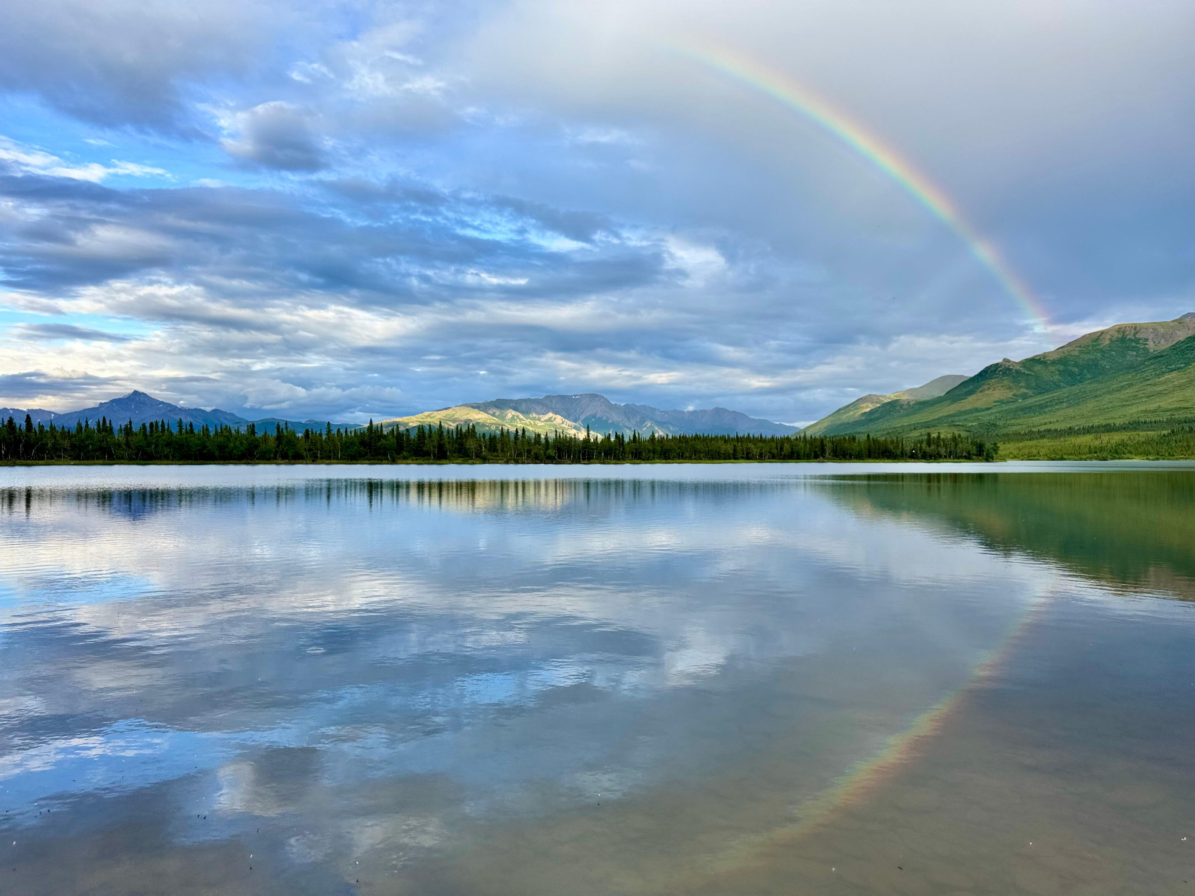 Rainbow over the lake