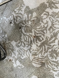 really stained rug in one room