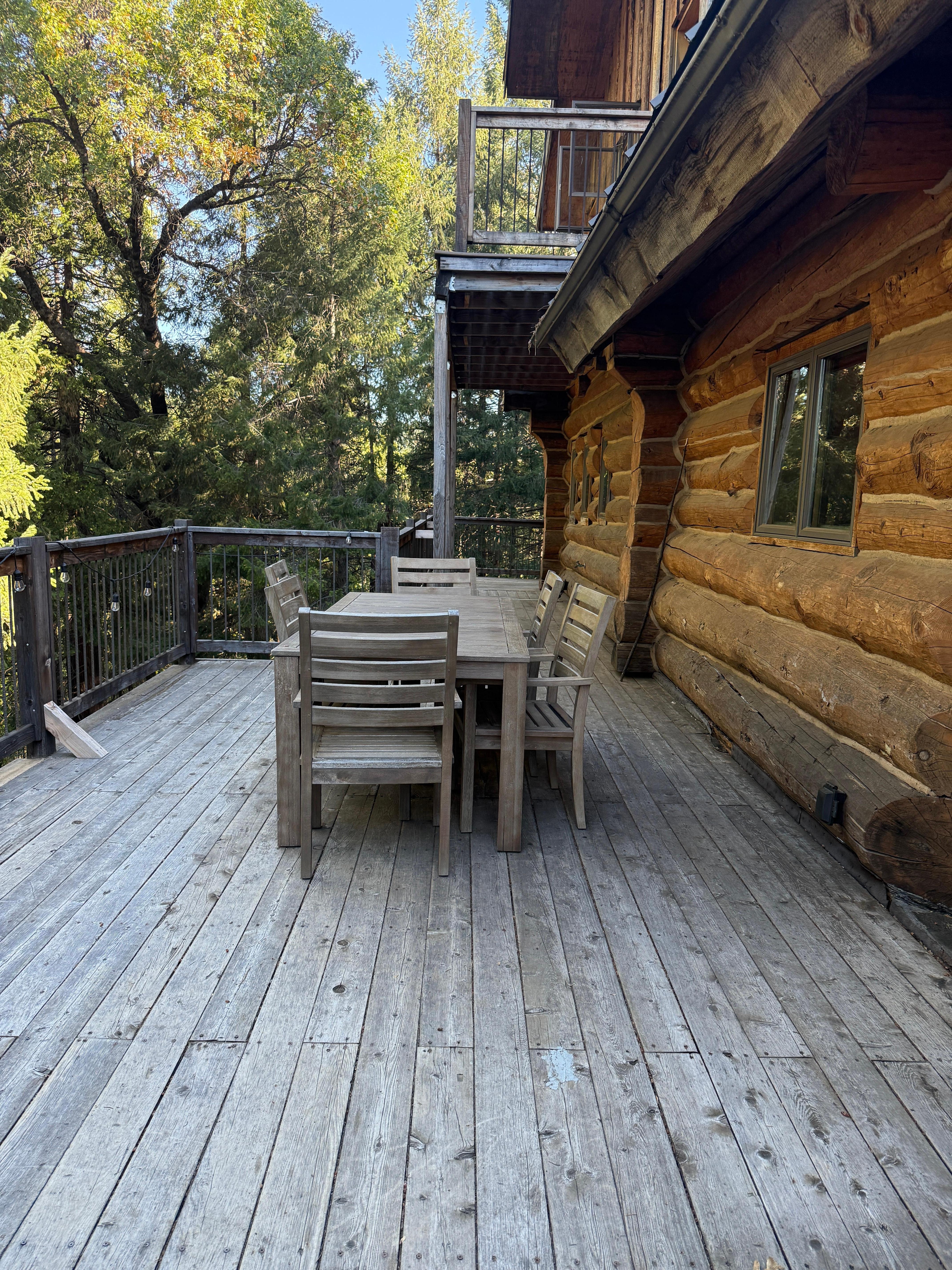 large patio with barbque