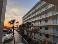 From south side walk to condo entrance.