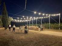 Dîner au milieu des vignes!